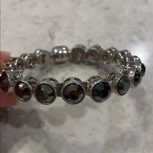 Dark grey rhinestone bracelet